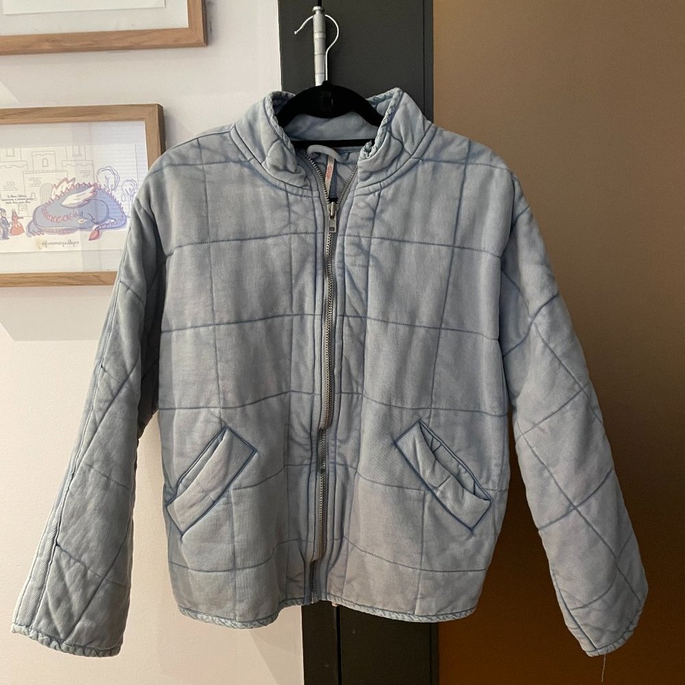 Dolman Quilted Denim Jacket